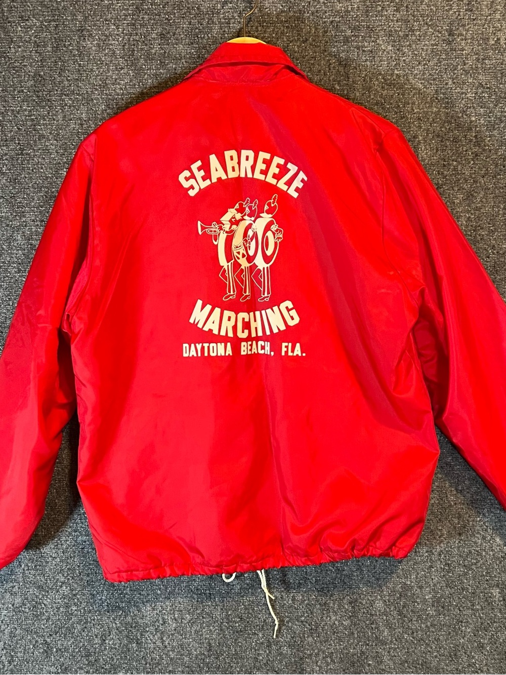 Vintage 80s Red Coach-Style Band Jacket